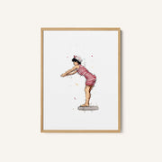 Vintage Style Woman Poised To Dive – image 1