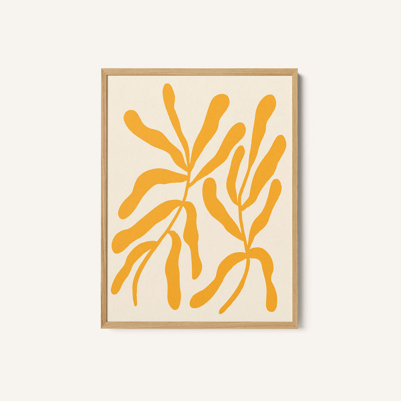 Yellow Leaf Silhouettes