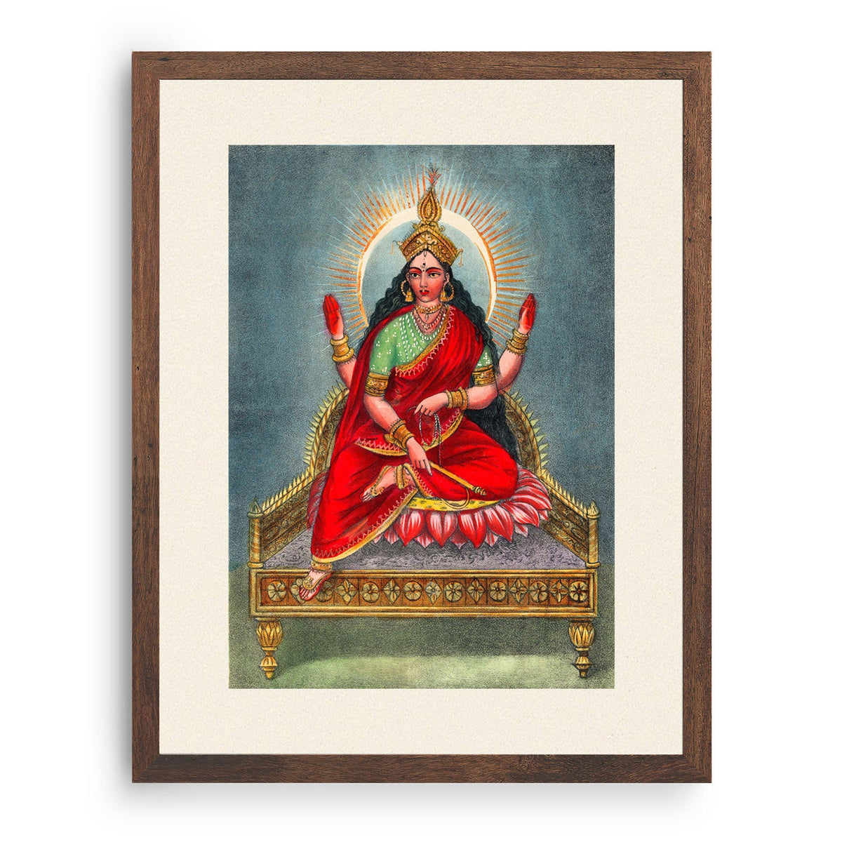 Goddess Bhuvaneshvari, Ravi Varma Painting