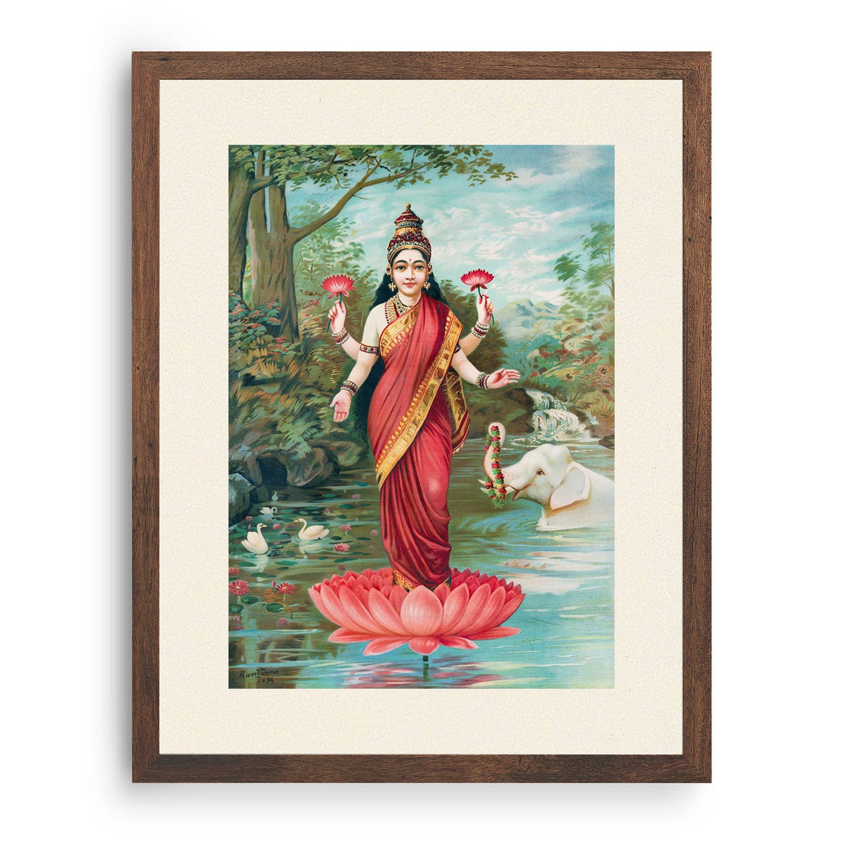Lakshmi, Raja Ravi Varma Painting