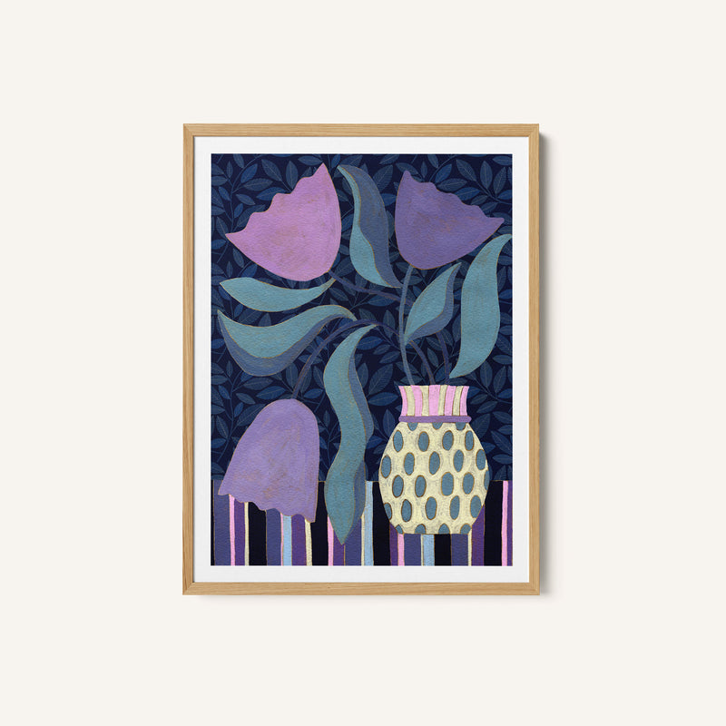 Lavender Tulip Still Life
