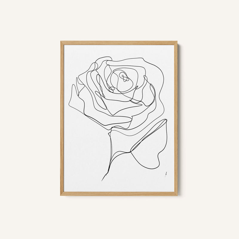 ROSE ONE LINE DRAWING