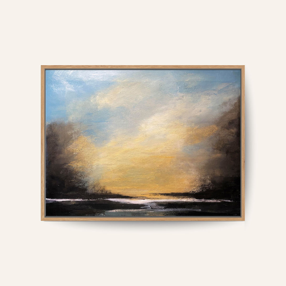 Serene Sunset Over a Tranquil Horizon