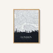 Skyline and City Map of London – image 1