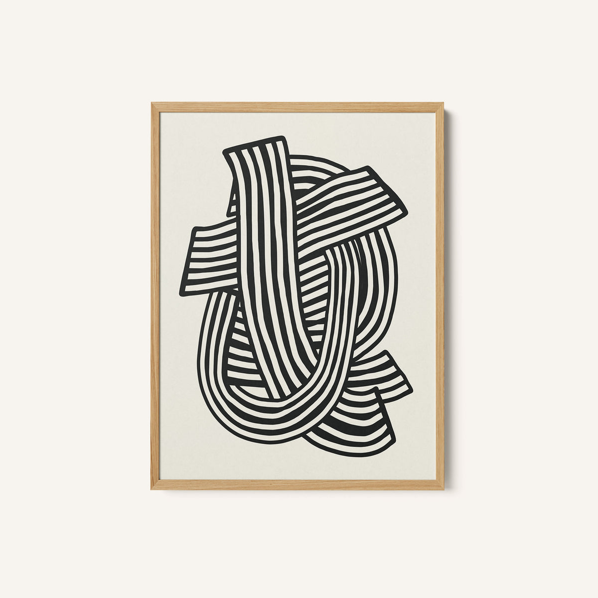Striped Abstract In Black