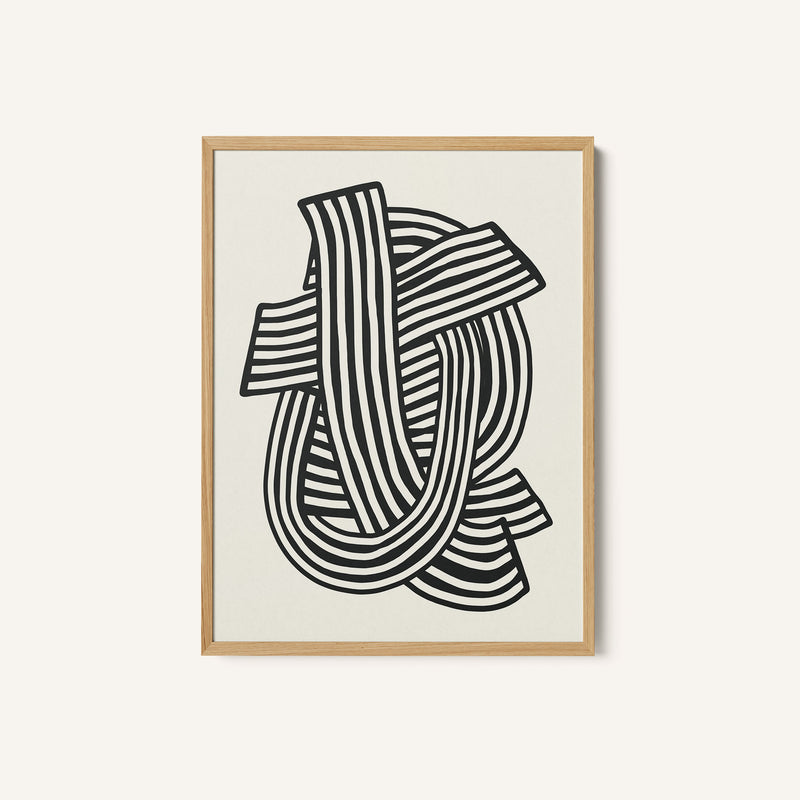 Striped Abstract In Black