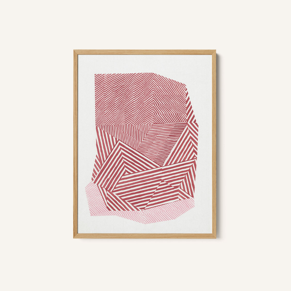 Striped geometric shape