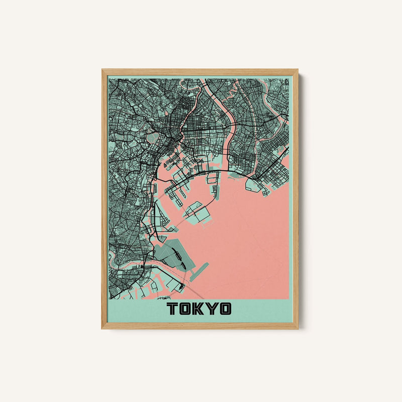 Tokyo Japan Peony City Map