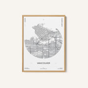 Travel Poster Urban Street Plan City Map of Vancouver – image 1