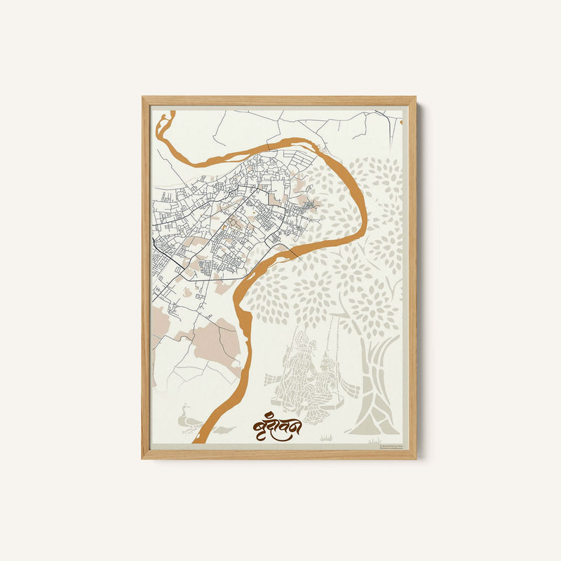Vrindavan India Map