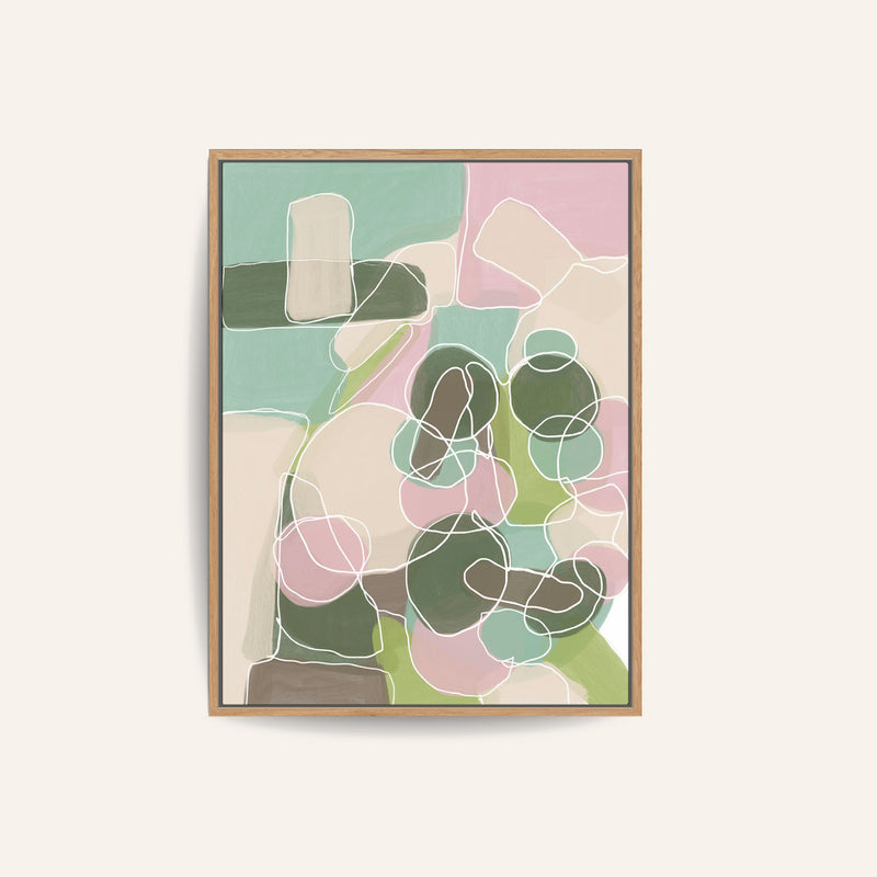 Abstract Green and Pink