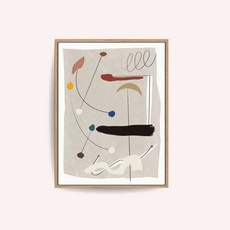 Minimalistic Lines and Colorful Shapes