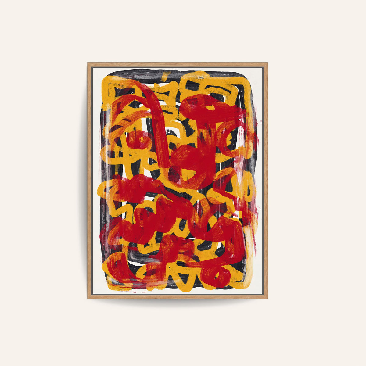 Yellow Dotted Lines with a Red Overlay
