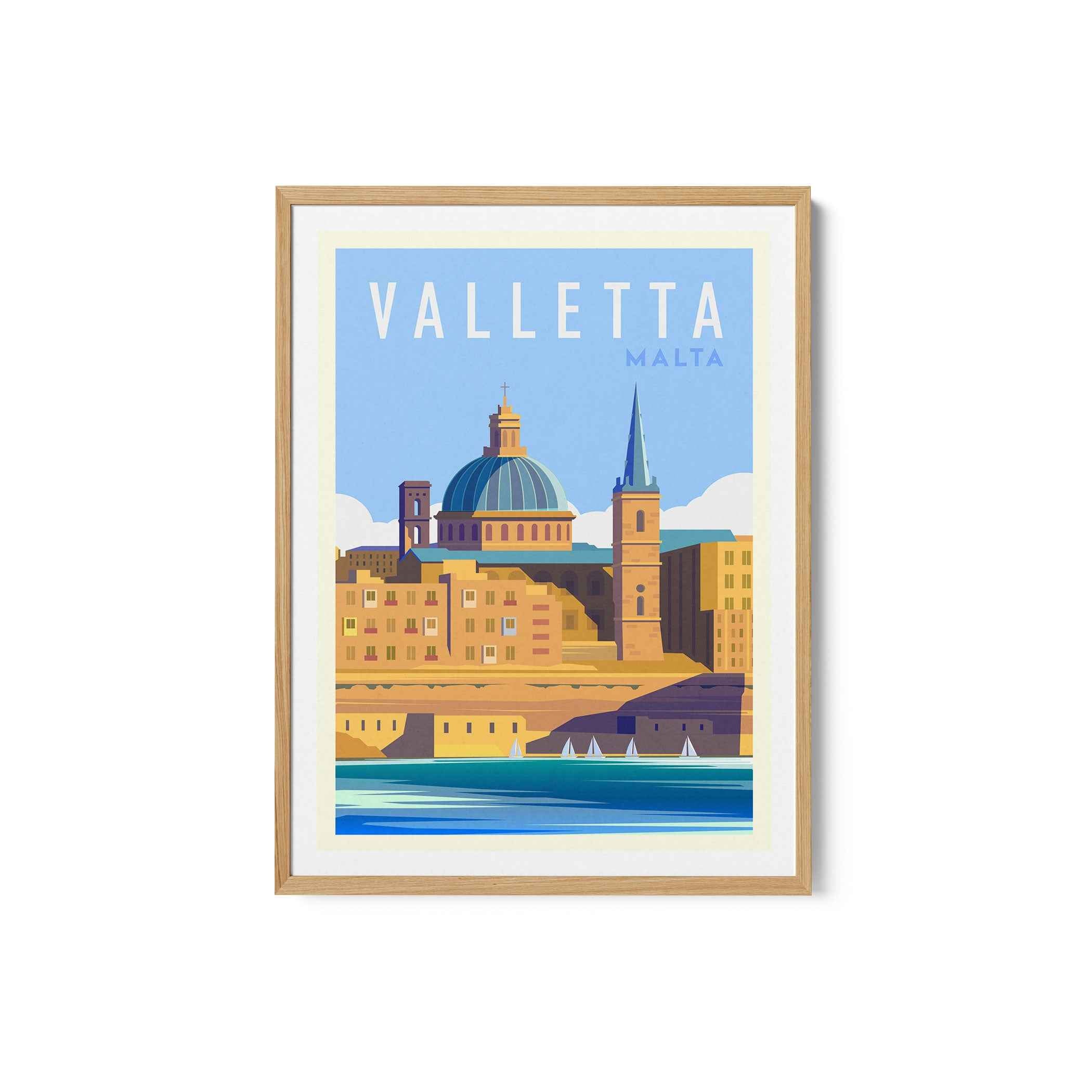 Valletta Malta Travel Poster Print