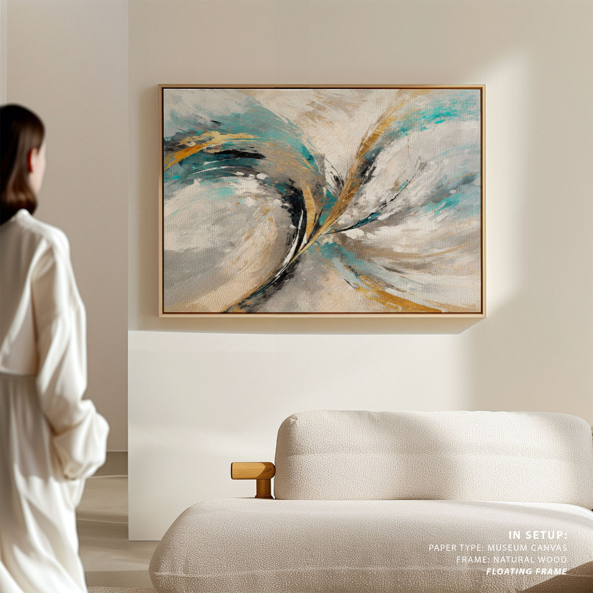 Abstract Painting with Swirling Colorful Brushstrokes