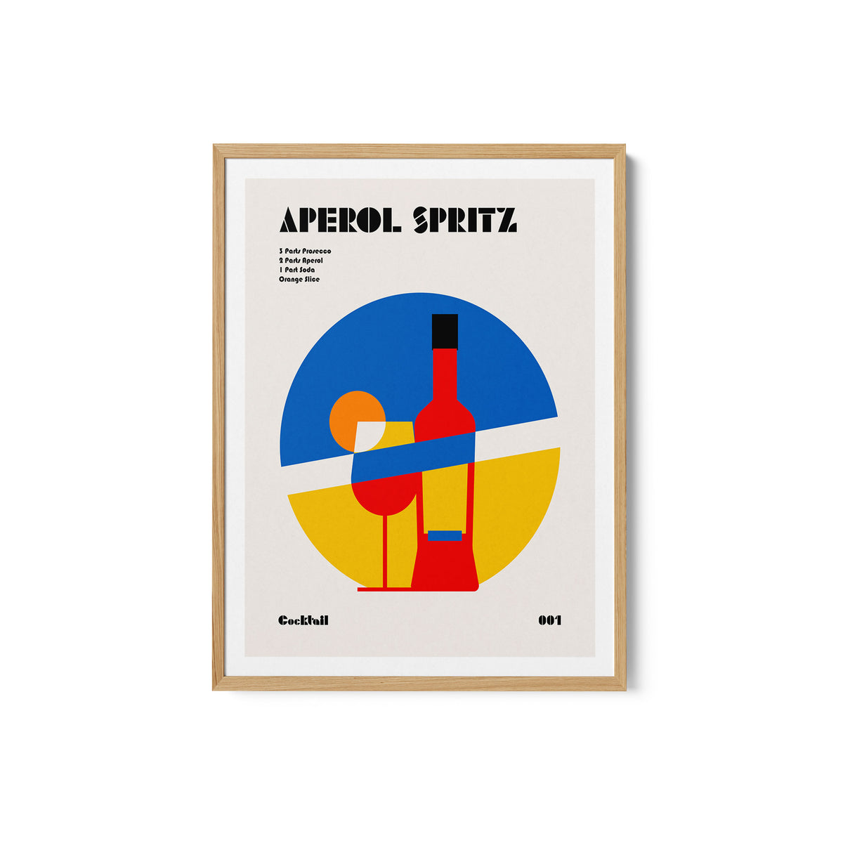 Aperol Spritz Cocktail Bauhaus Art Print