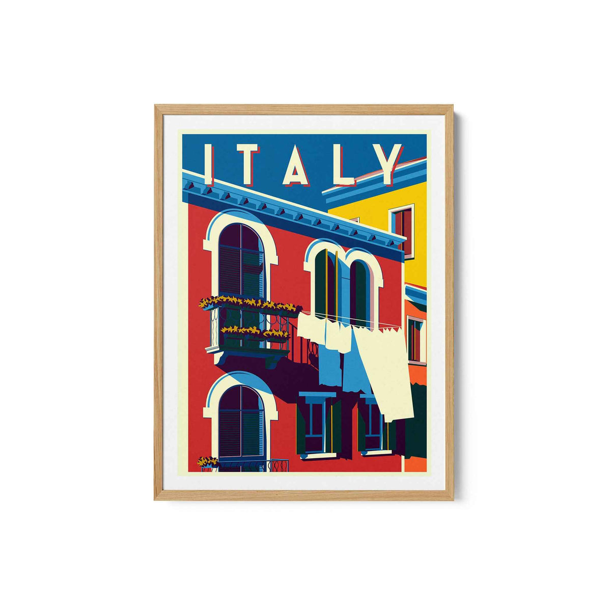 BW SEP Italy Travel Poster Print