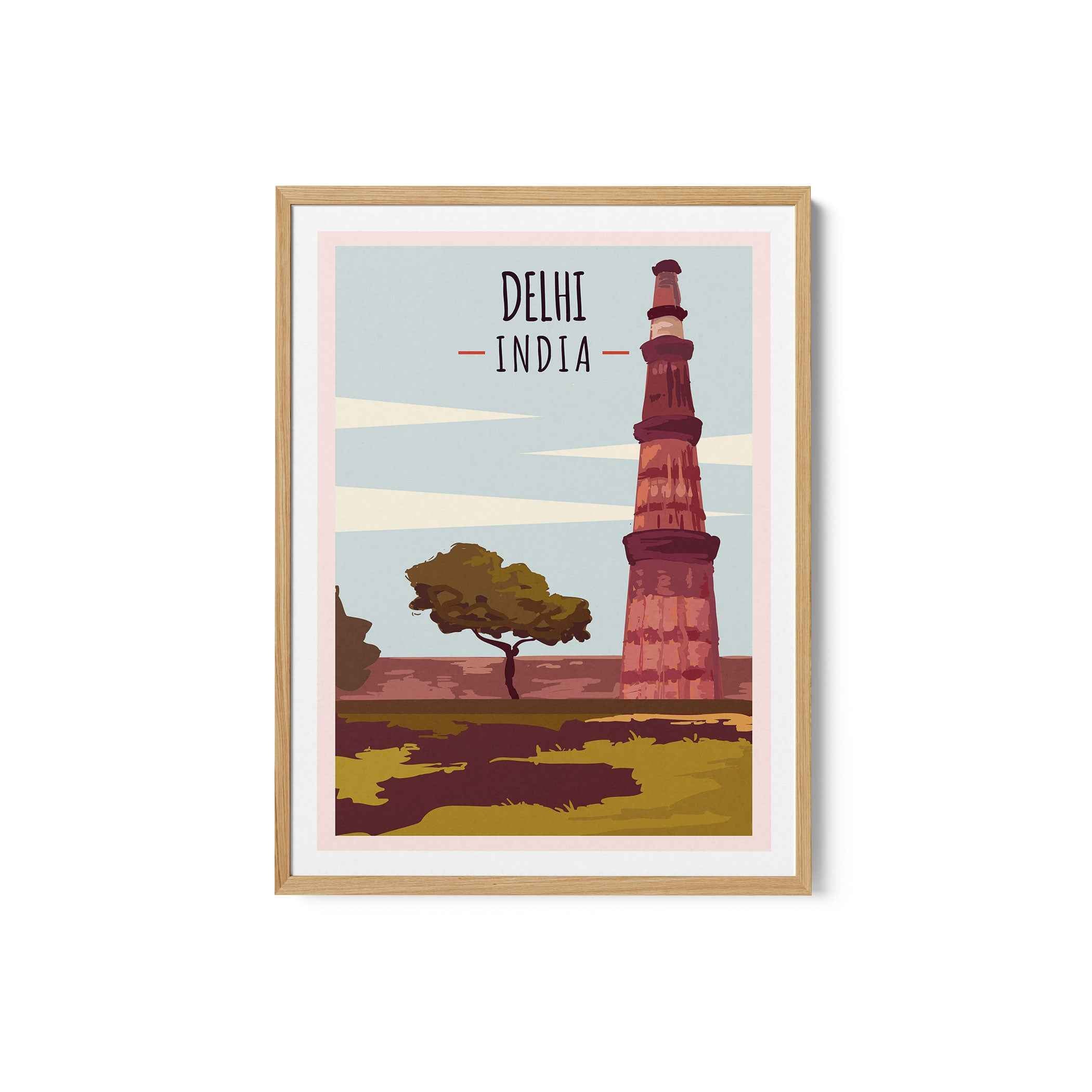 Delhi Travel Poster Print