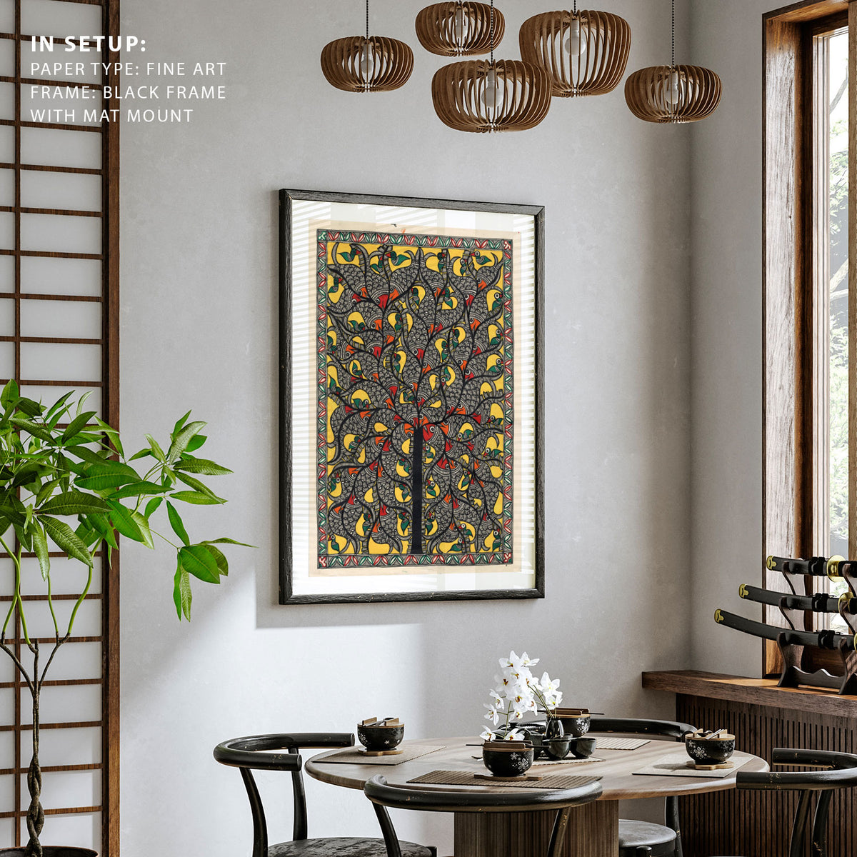 Tree of Life With Nature Madhubani Art