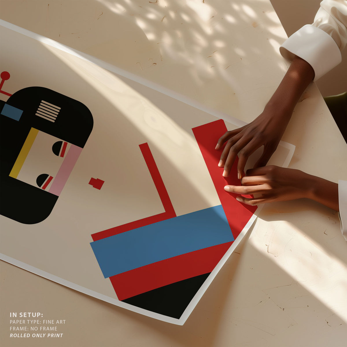 Geisha Girl Geometric Illustration
