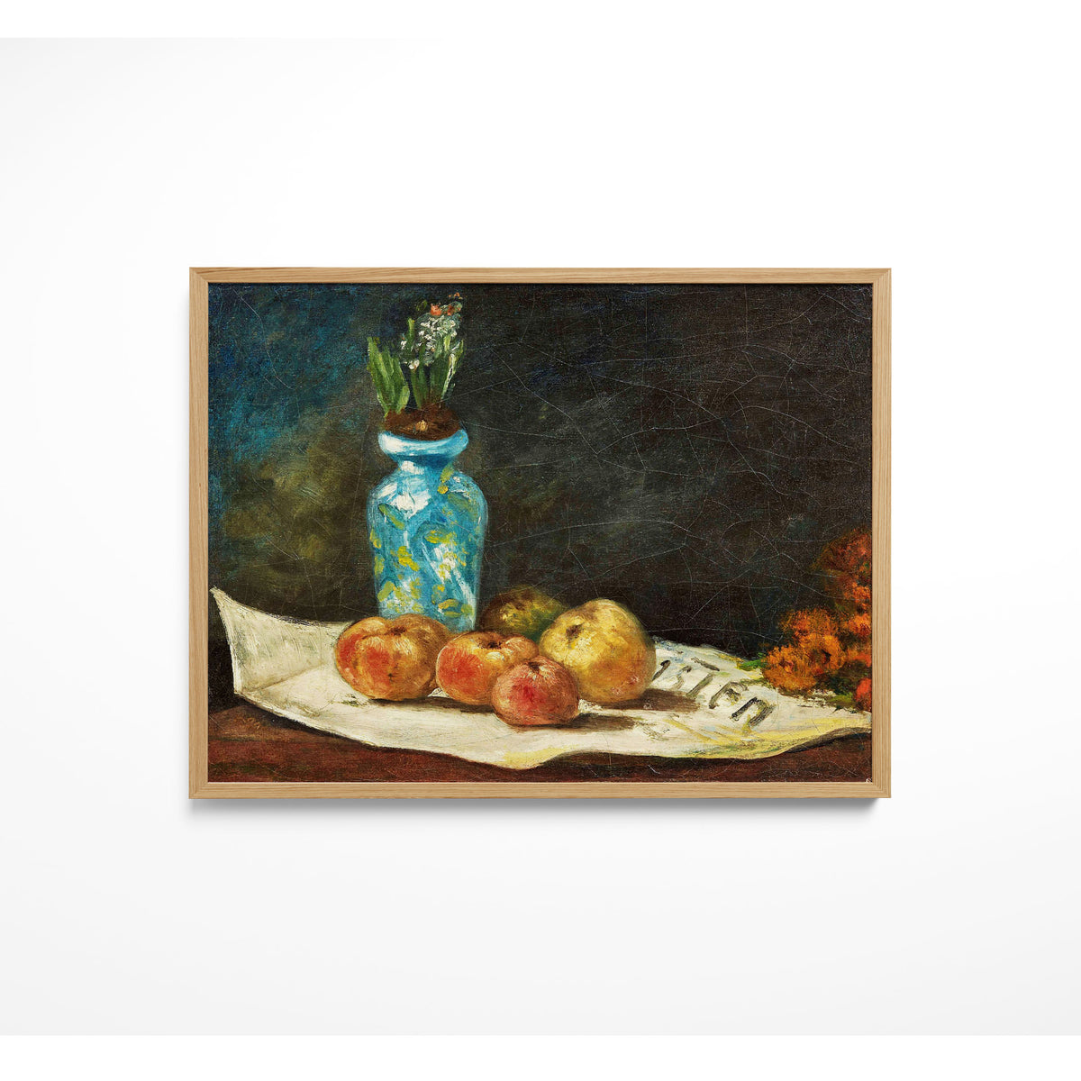 Hyacinth and Apples on a Newspaper (1876)