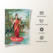 Lakshmi, Raja Ravi Varma Painting – image 2