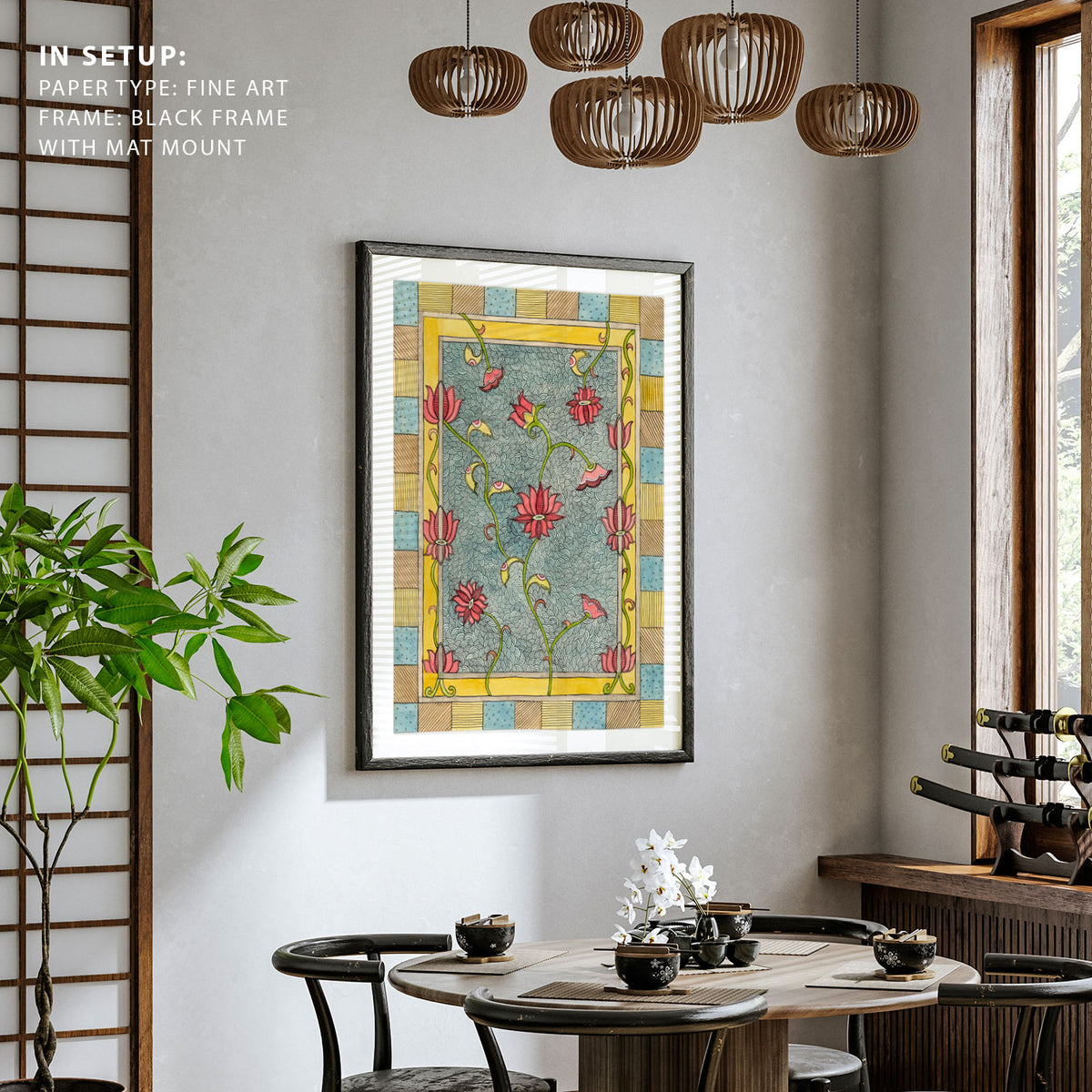 Madhubani floral Art, Madhubani Art