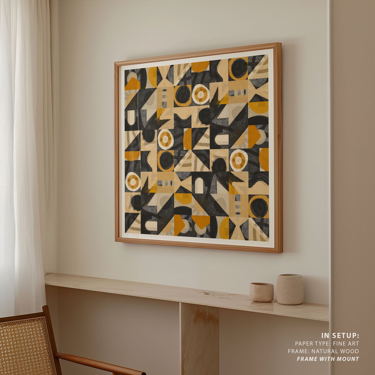 Mid Century Grid Pattern Eight