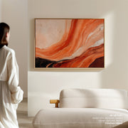 Orange And Beige Marbled Effect – image 3