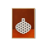 Checkered Vase in Terracotta – image 2