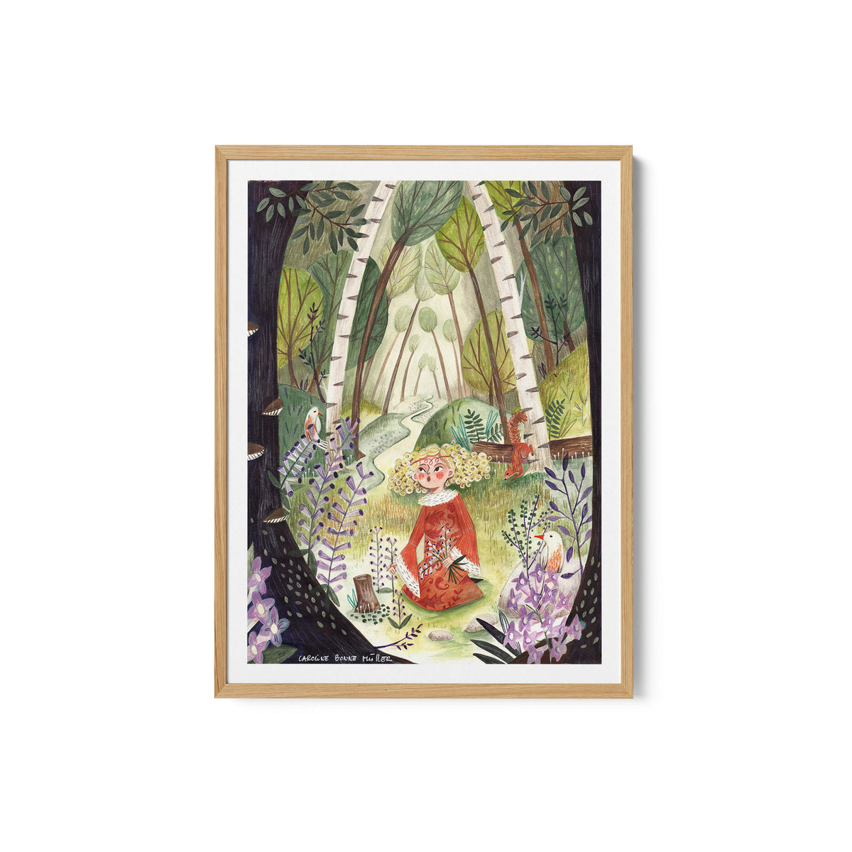 Princess in the Forest with Flowers