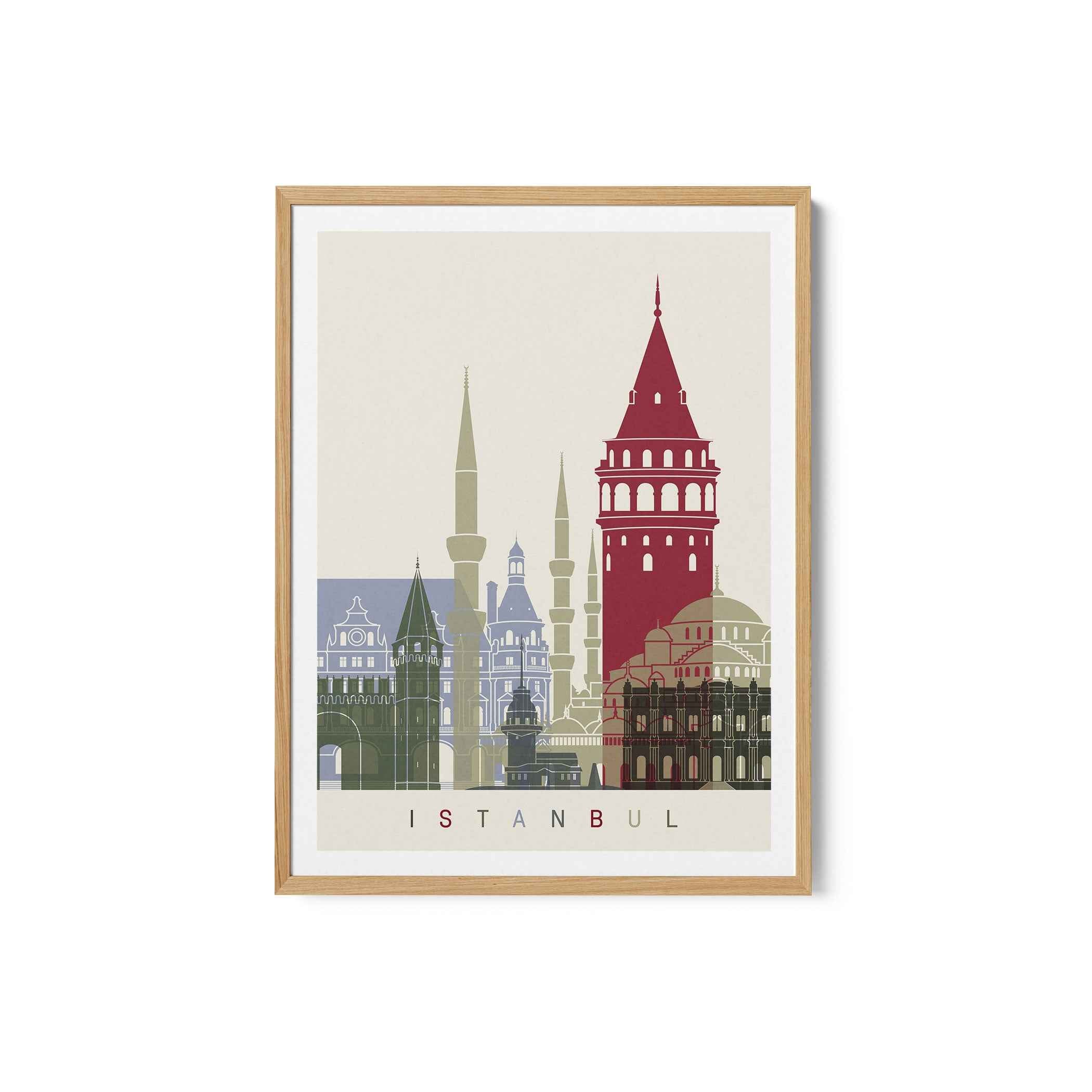 Skyline Istanbul Travel Poster Print
