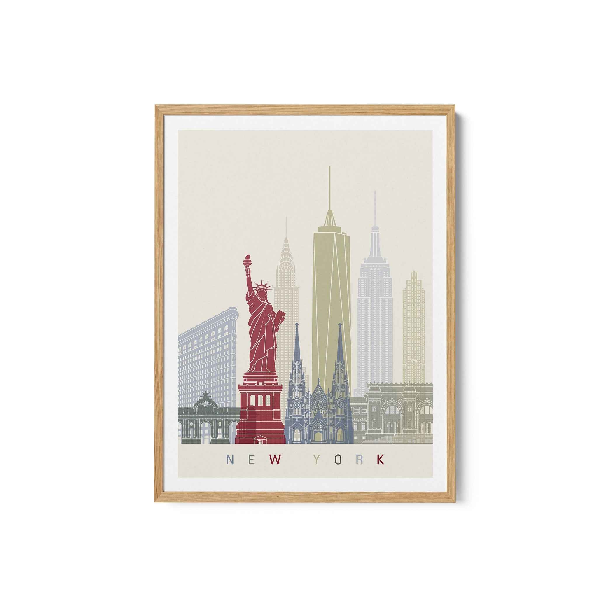 Skyline New York Travel Poster Print