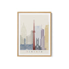 Skyline Toronto Travel Poster Print