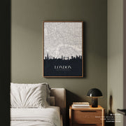 Skyline and City Map of London – image 3
