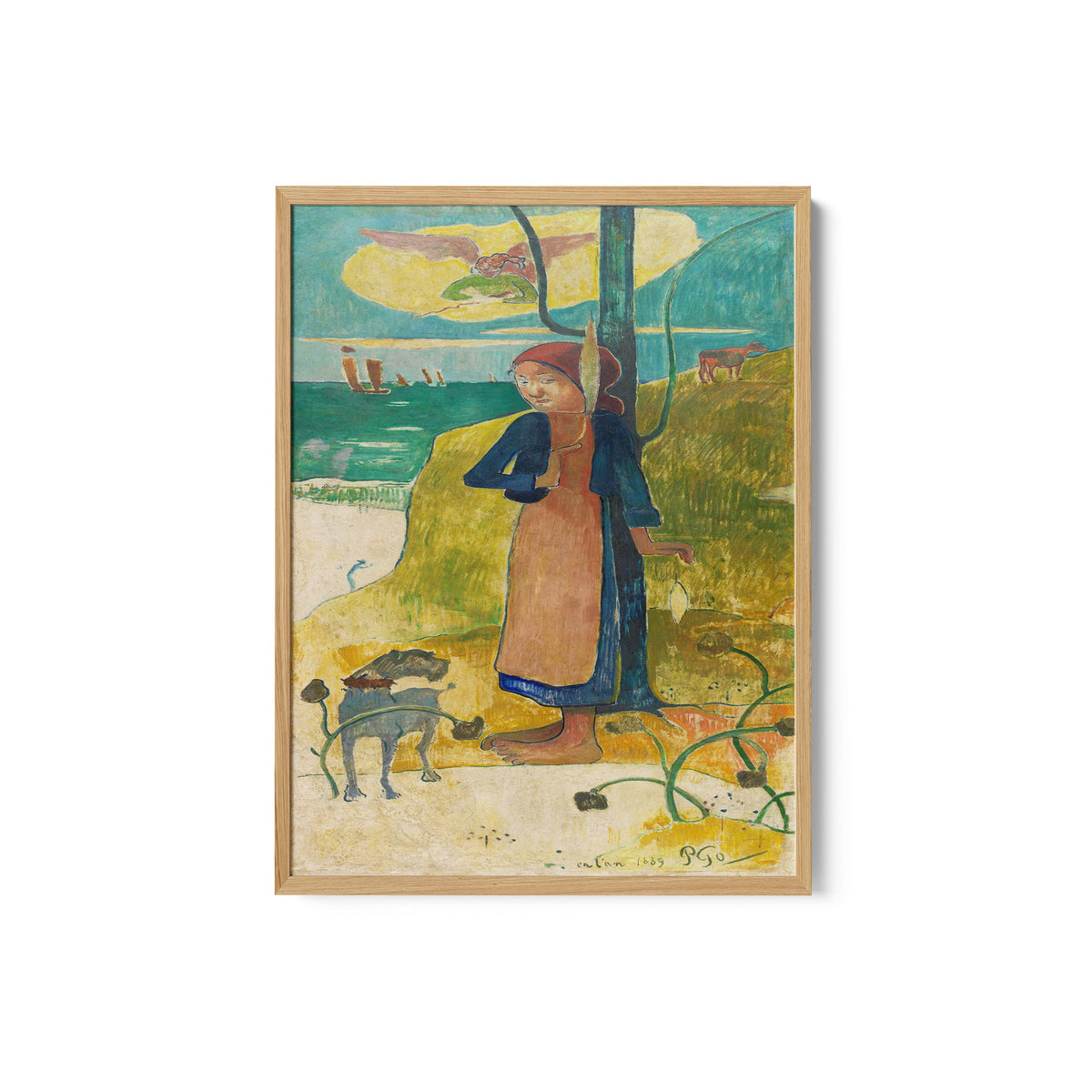 Spinning Breton Girl