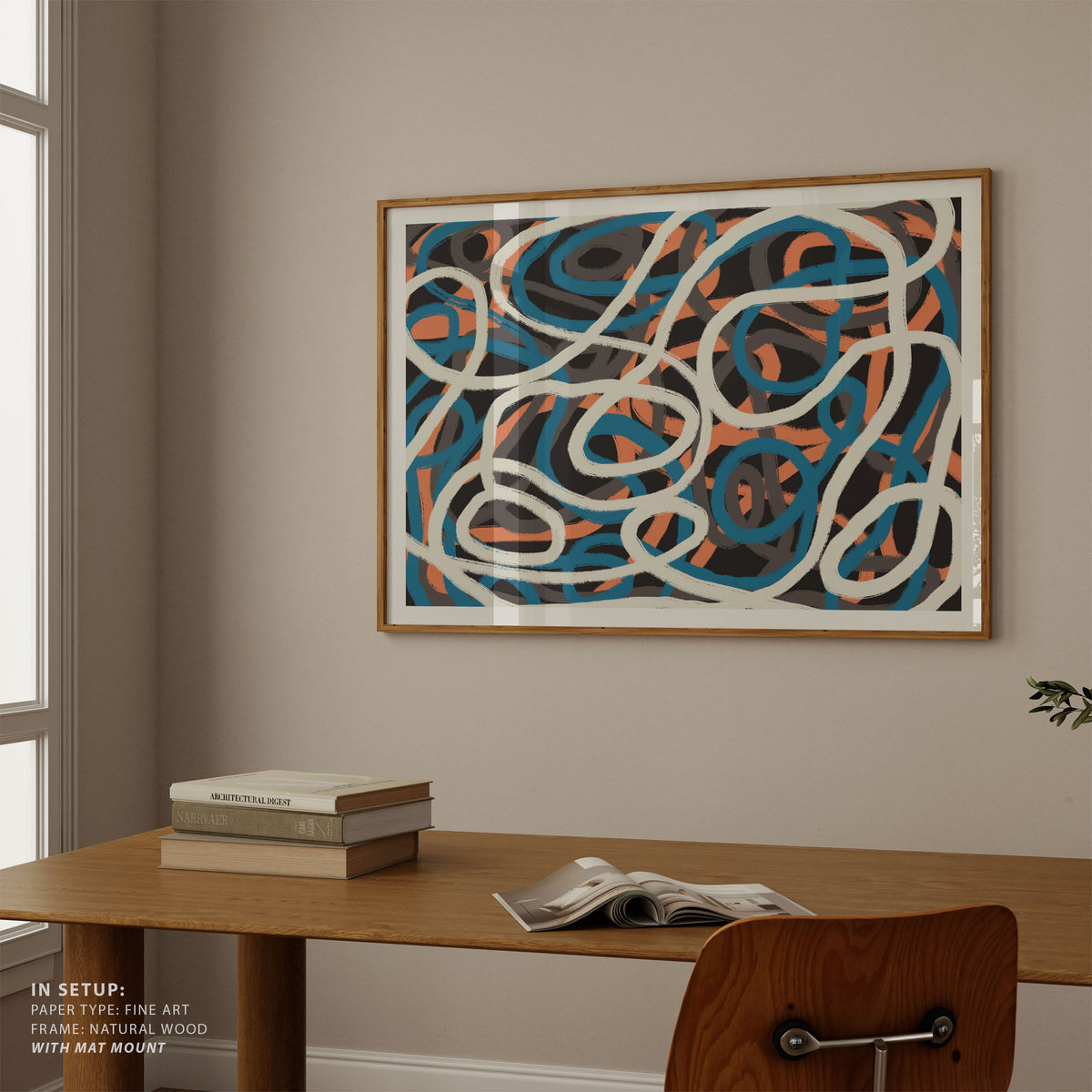 Strings composition Abstract Painting