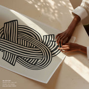 Striped Abstract In Black – image 3
