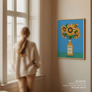 Sunflowers in Honey Whiskey Retro Illustration – image 3