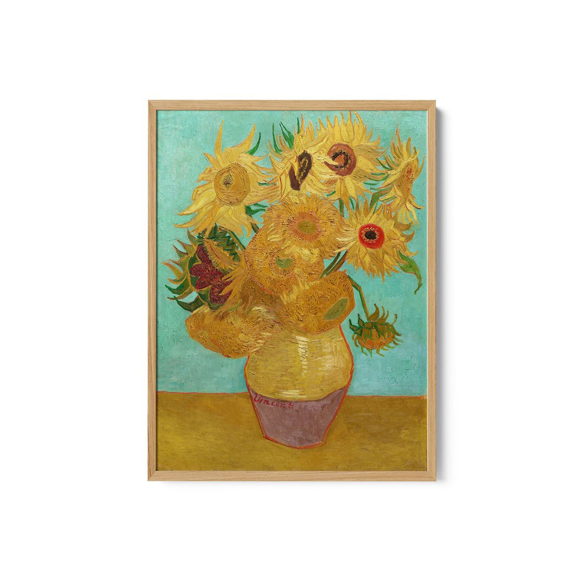 Twelve Sunflowers in a Vase