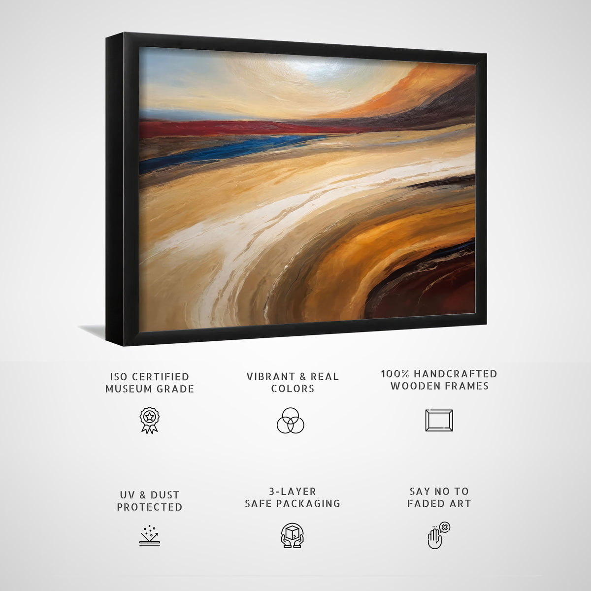 Sunset Over Rolling Sands Abstract Painting