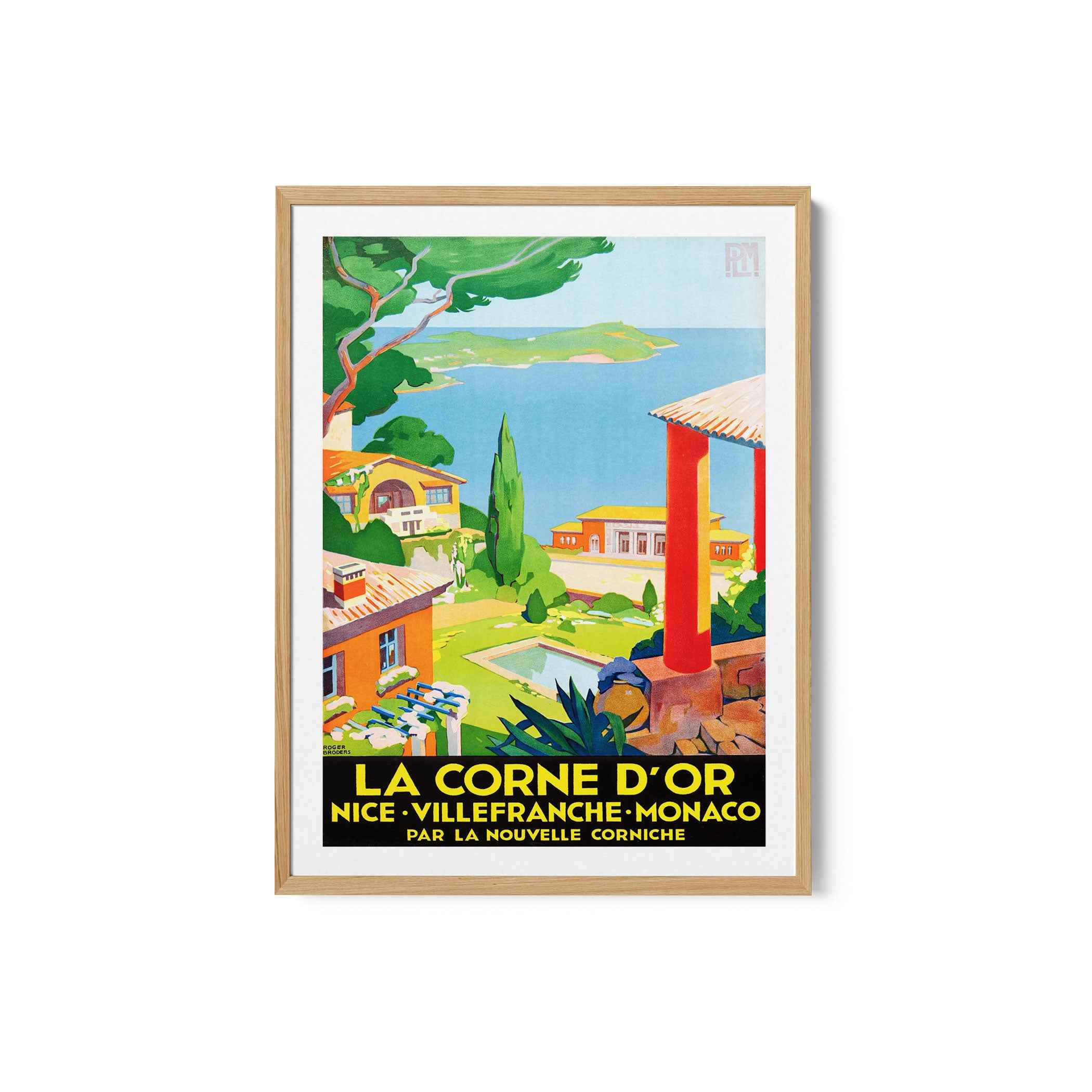 Riviera Golden Coast Travel Poster Print