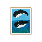Two Whales in the Ocean by Artist Carla Daly – image 2
