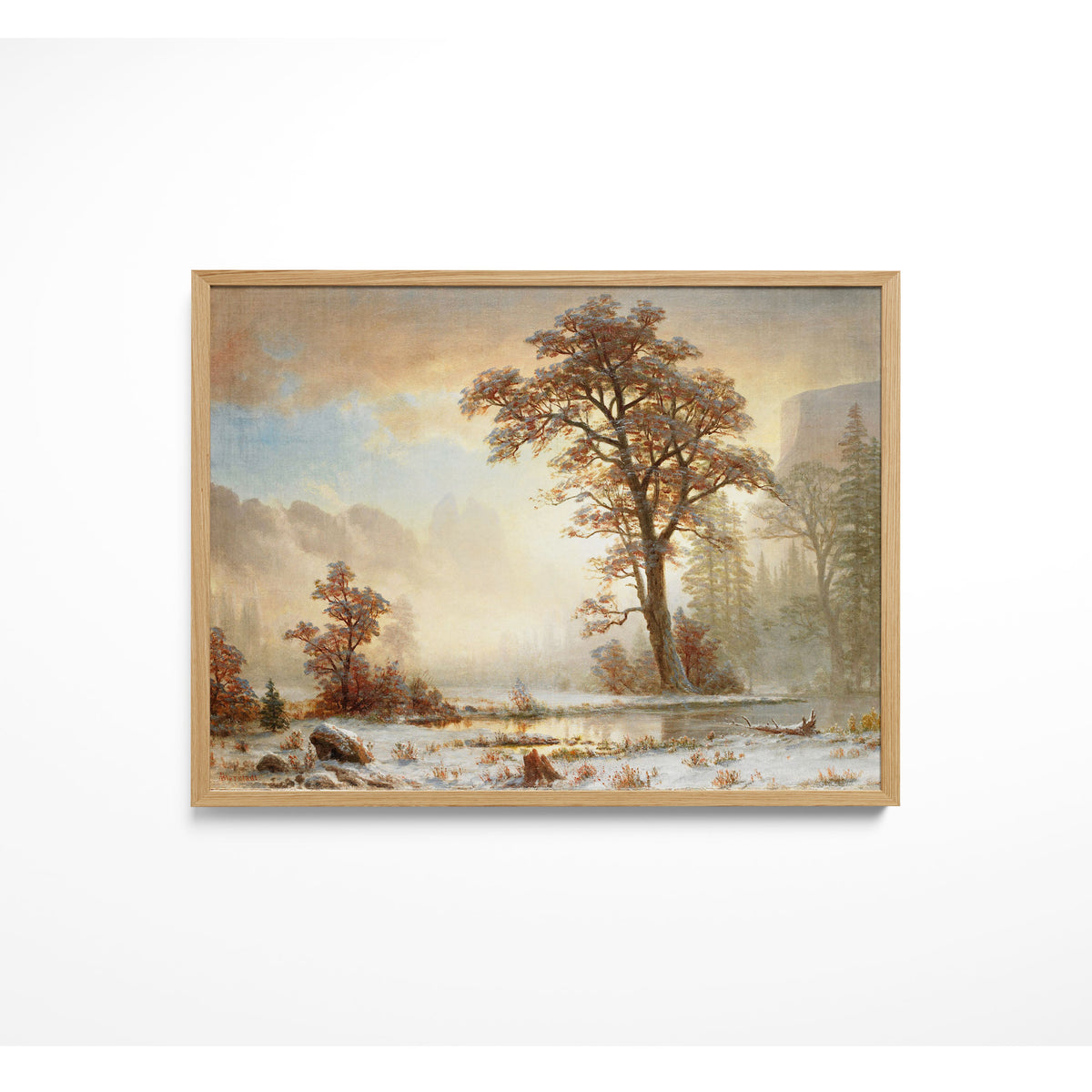 Valley of the Yosemite-First Snowfall of the Year (About 1863)