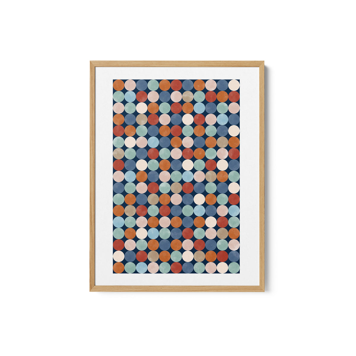 Vibrant Polka Dot Pattern In Earthy Tones