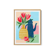 Vibrant Red Tulips In A Decorative Vase – image 2