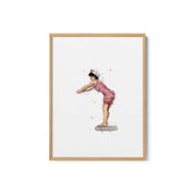 Vintage Style Woman Poised To Dive – image 2