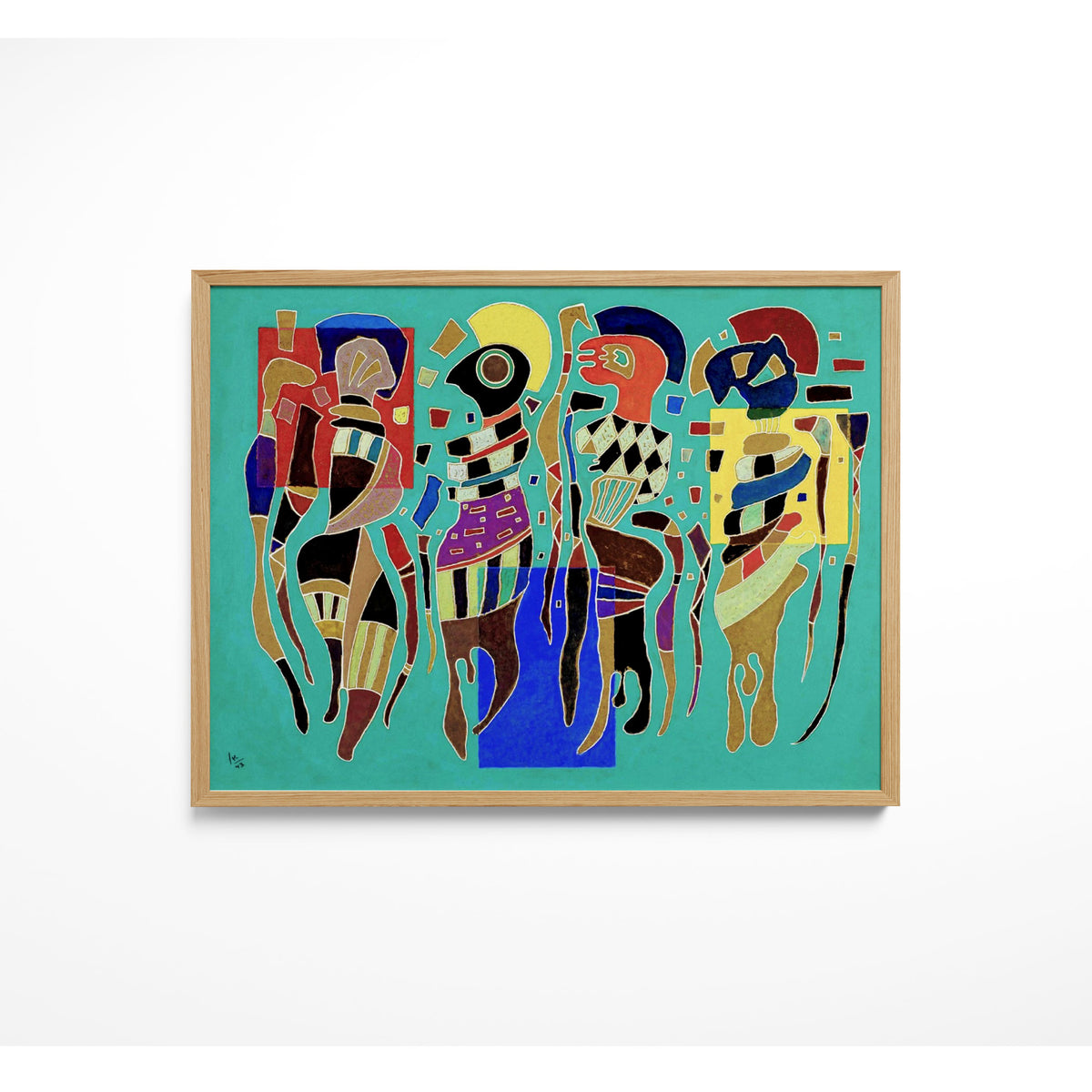 Four Figures on Three Squares