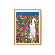 White Cat in the Wildflowers – image 2