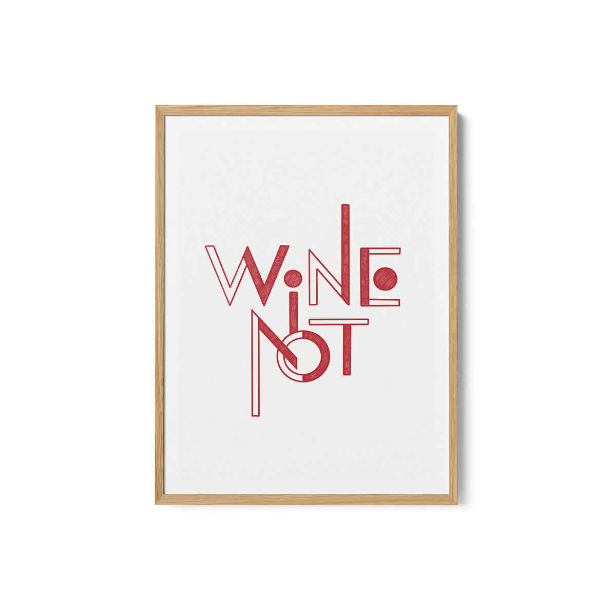 Wine Not Hand-Drawn Text a Quote